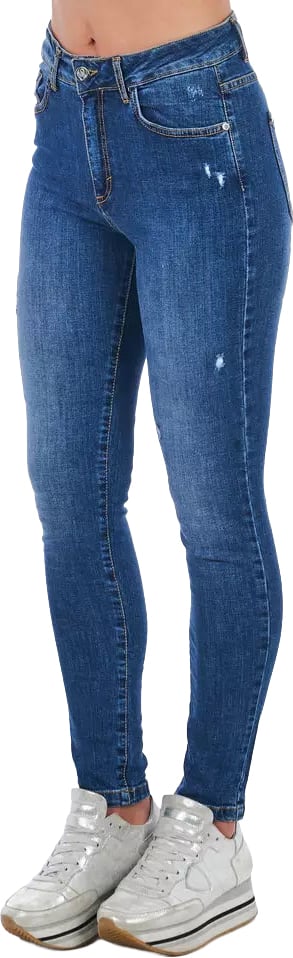 Frankie Morello Blue Denim Women Jeans Blauw