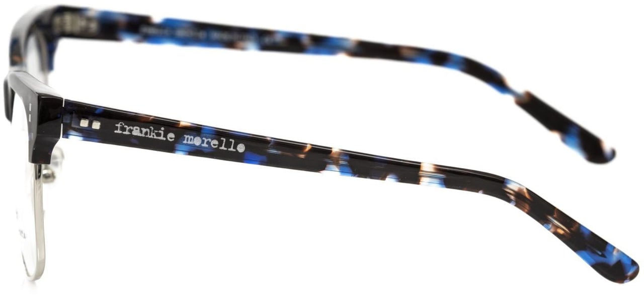 Frankie Morello Frankie Morello Blue Metallic Men Frame Blauw