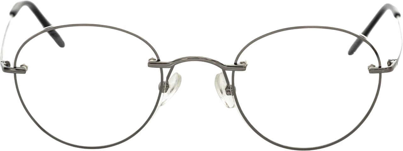 Frankie Morello Frankie Morello Gray Metallic Men's Eyeglass Frame Grijs