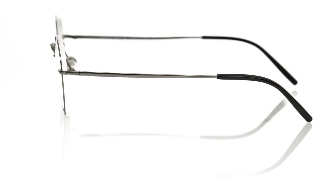 Frankie Morello Frankie Morello Gray Metallic Men's Eyeglass Frame Grijs