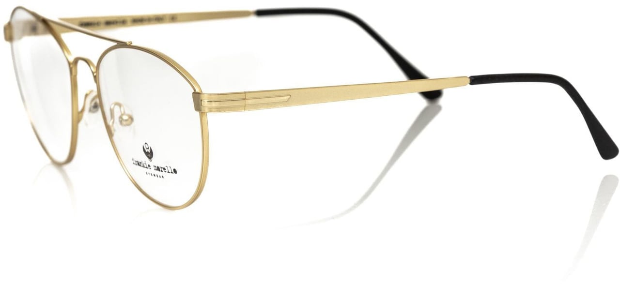 Frankie Morello Frankie Morello Gold Metallic Men's Frame Aviator Eyeglasses Goud