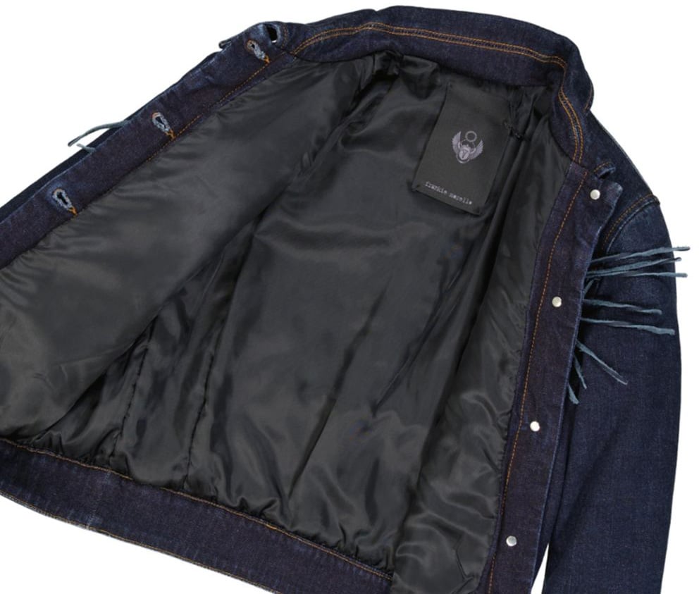 Frankie Morello Frankie Morello Blue Cotton Denim Jacket Blauw