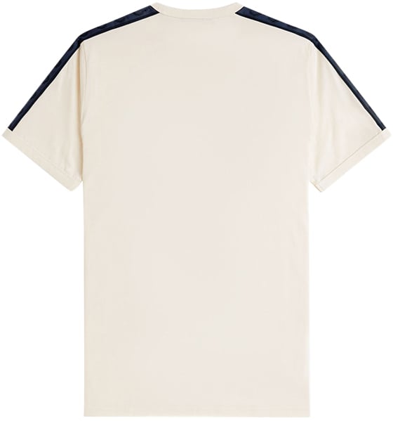 Fred Perry Contrast Tape Ringer T-Shirt Beige