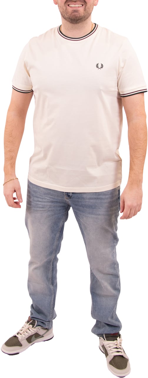 Fred Perry Fred Perry Twin Tipped T-Shirt Beige