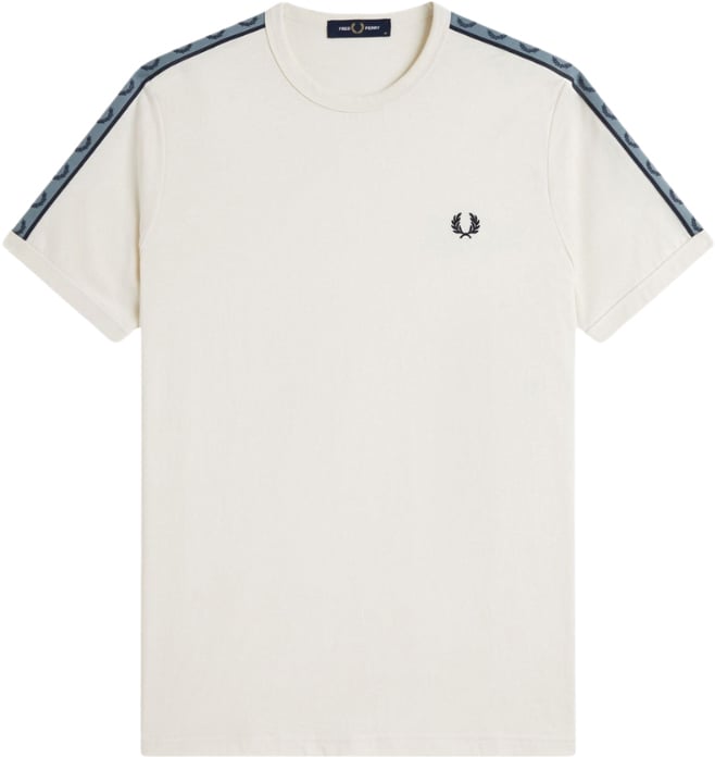 Fred Perry Fred Perry Contrast Tape Ringer T-Shirt Beige