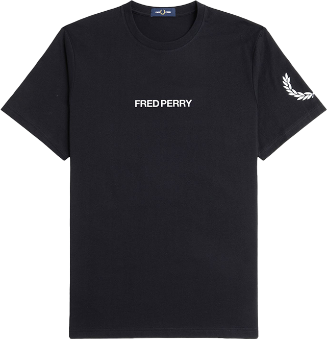 Fred Perry Fred Perry Double Branded Graphic T-Shirt Zwart