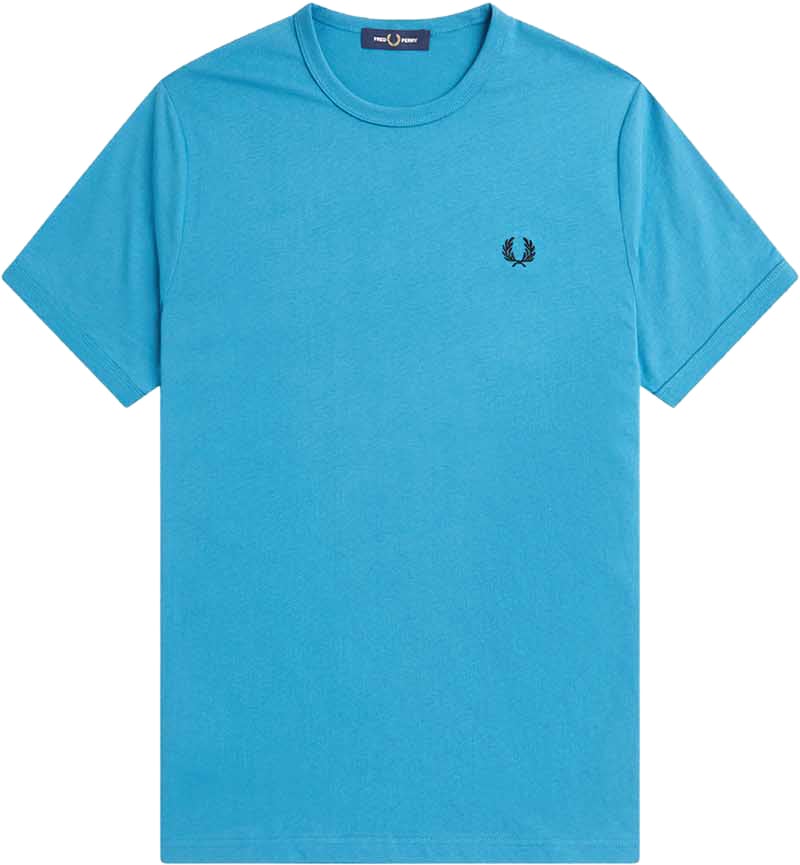 Fred Perry Fred Perry Ringer T-Shirt Blauw
