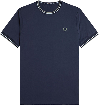 Fred Perry Fred Perry Twin Tipped T-Shirt Blauw