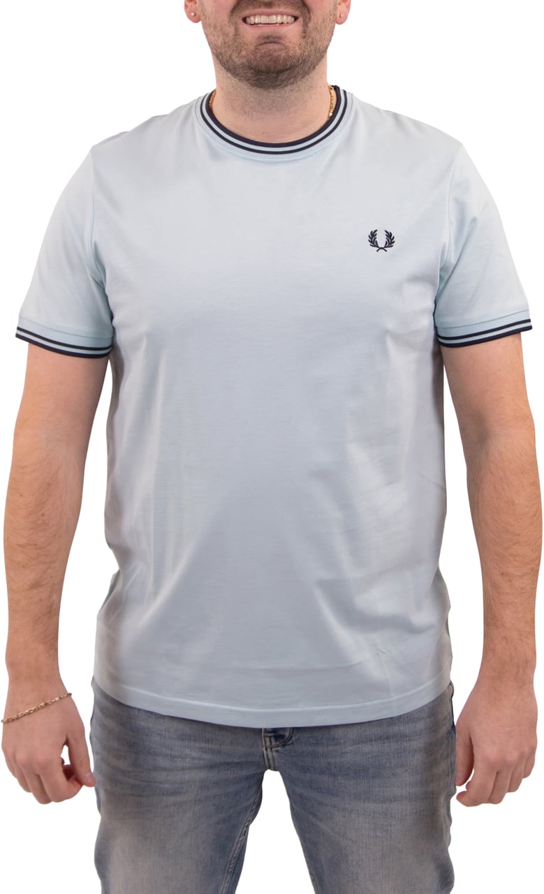Fred Perry Fred Perry Twin Tipped T-Shirt Blauw