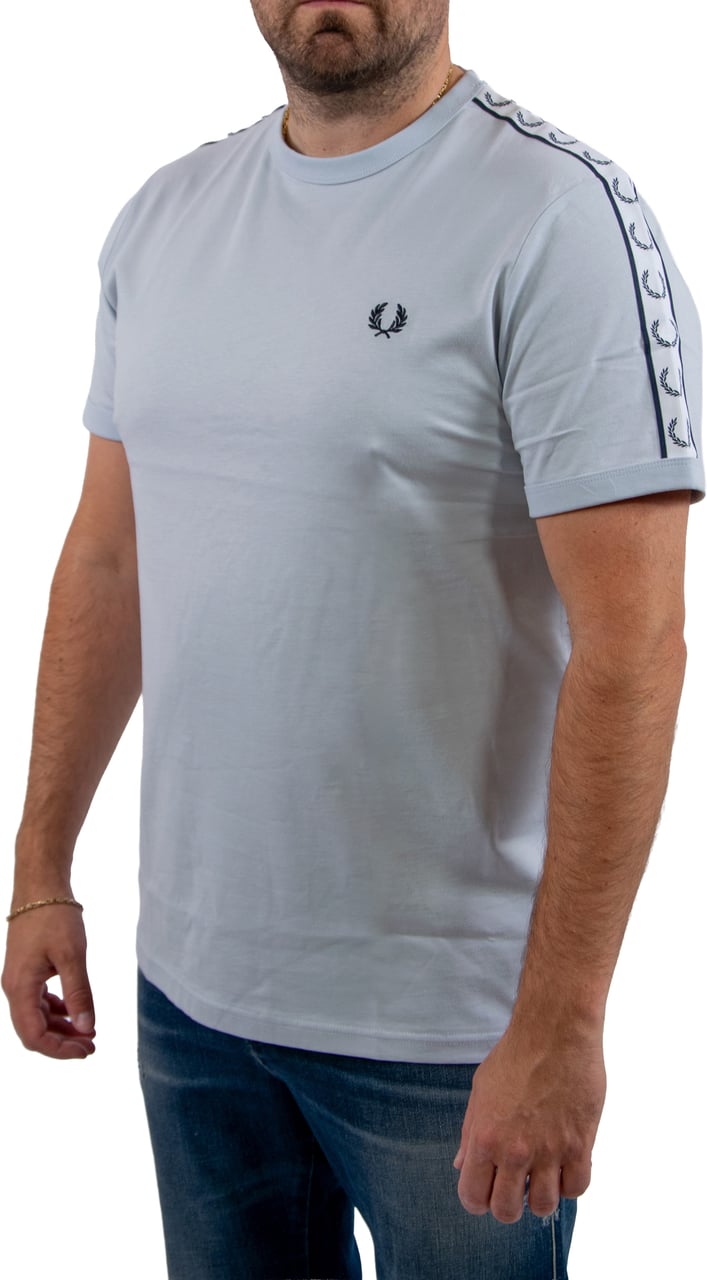 Fred Perry Fred Perry Taped Ringer T-Shirt Blauw