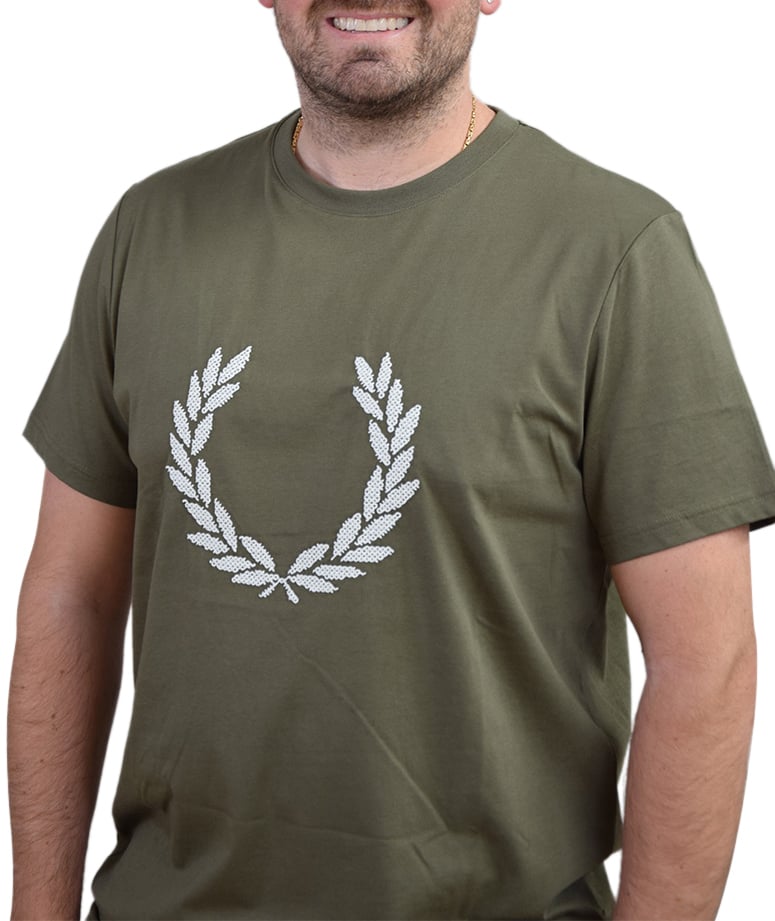 Fred Perry Fred Perry Cross Stitch T-Shirt Groen