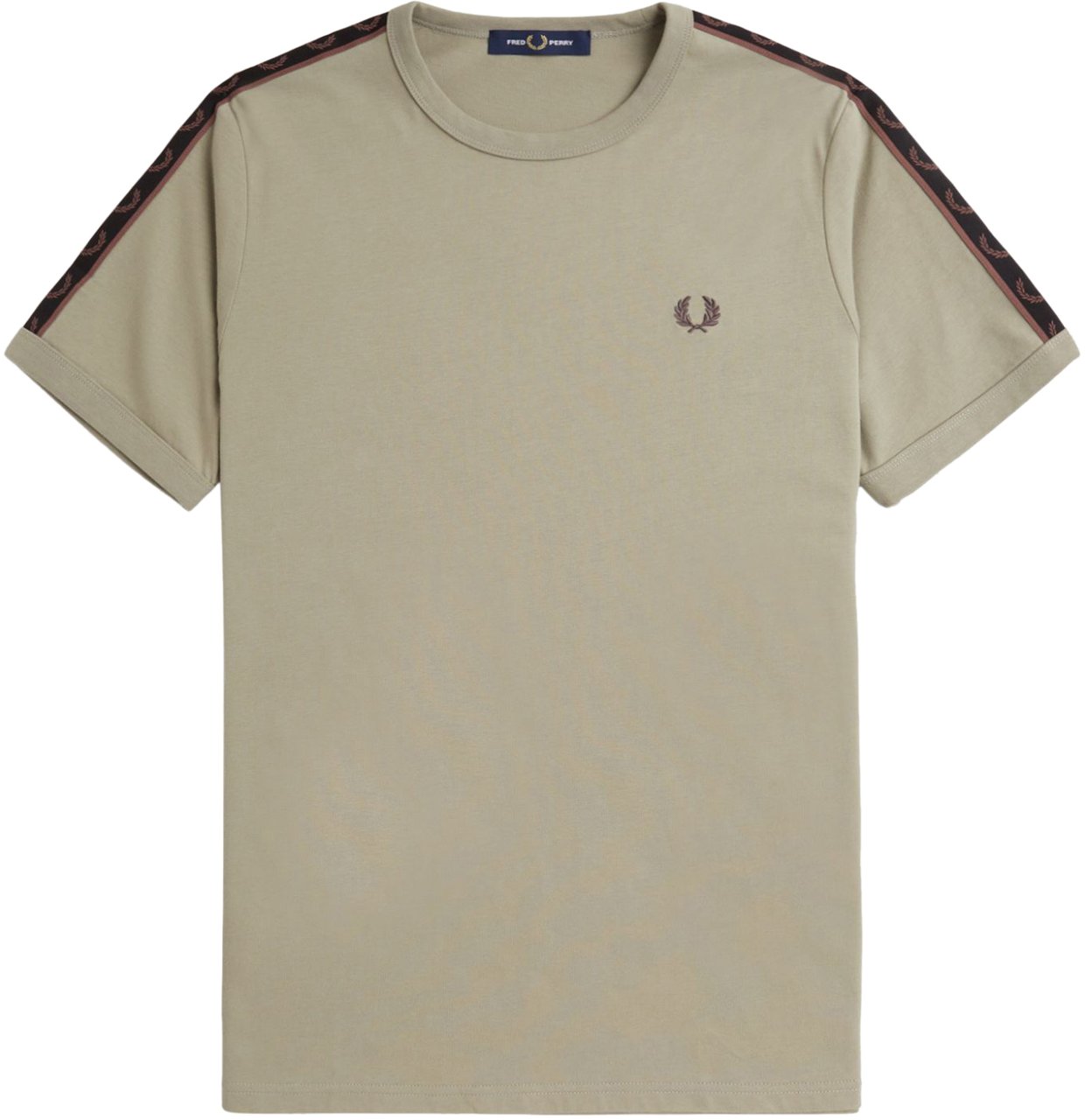 Fred Perry Fred Perry Contrast Tape Ringer T-Shirt Groen