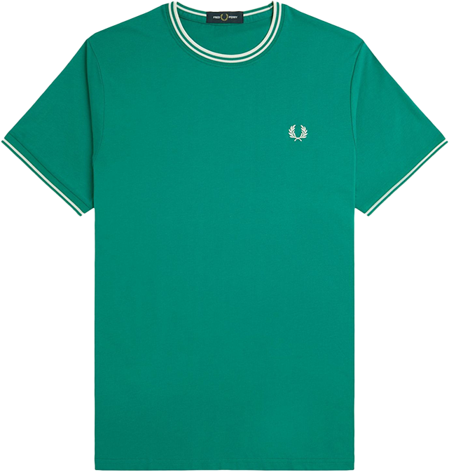 Fred Perry Fred Perry Twin Tipped T-Shirt Groen