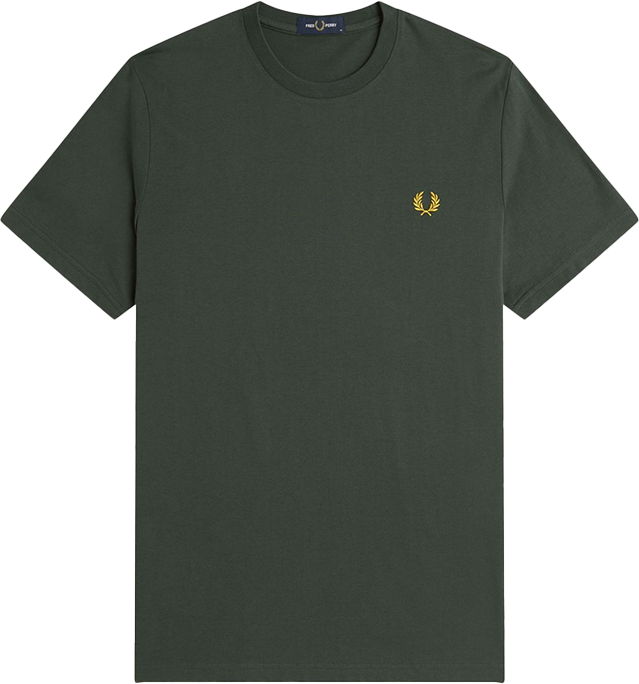 Fred Perry Fred Perry Rear Powder Laurel Graphic Tee Groen