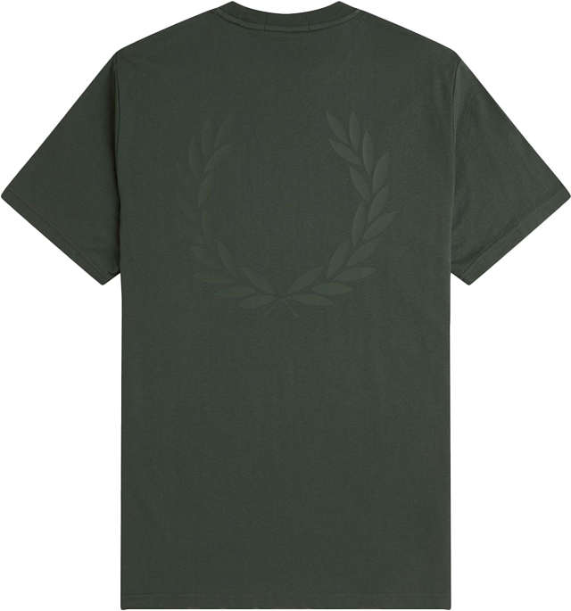 Fred Perry Fred Perry Rear Powder Laurel Graphic Tee Groen