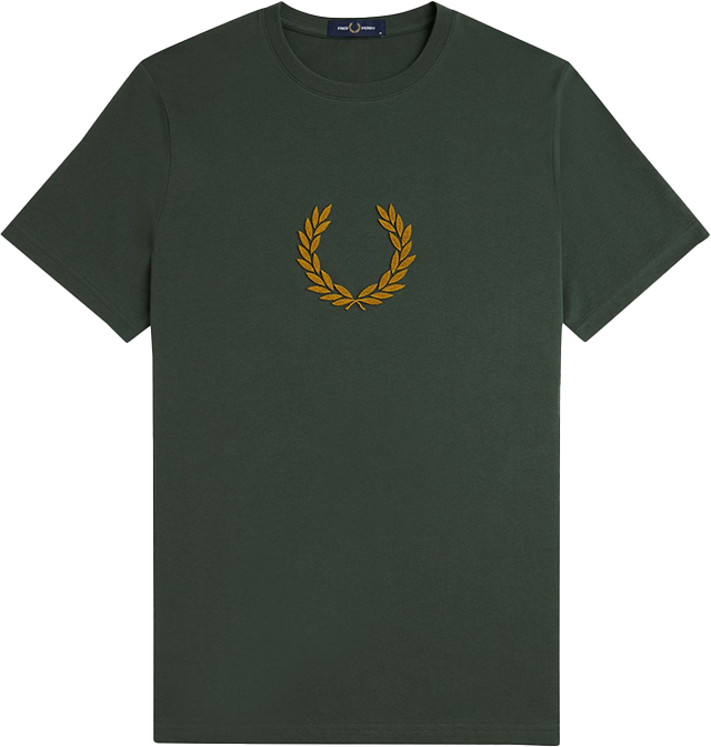 Fred Perry Fred Perry Textured Laurel Wreath T-Shirt Groen