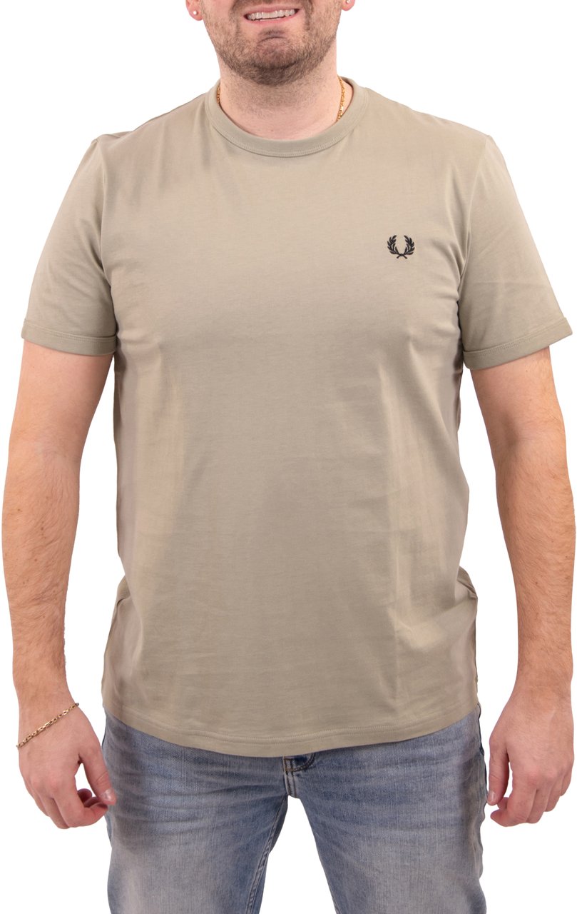Fred Perry Fred Perry Ringer T-Shirt Groen