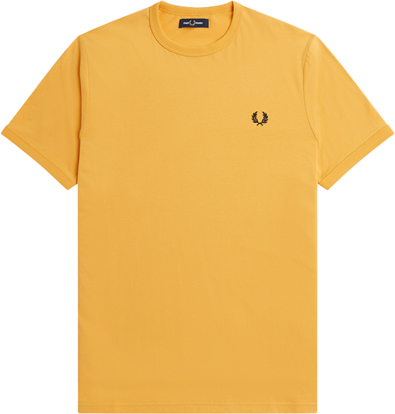 Fred Perry Fred Perry Ringer T-Shirt Geel