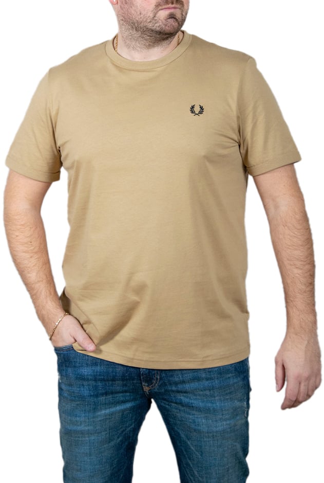 Fred Perry Fred Perry Ringer T-Shirt Beige