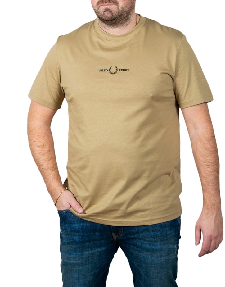 Fred Perry Fred Perry Embroidered T-Shirt Beige