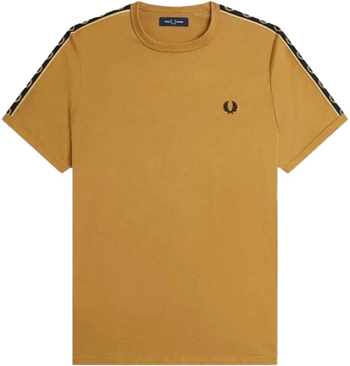 Fred Perry Fred Perry Contrast Tape Ringer T-Shirt Beige