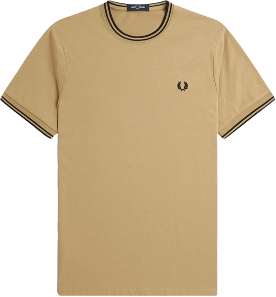 Fred Perry Fred Perry Twin Tipped T-Shirt Beige