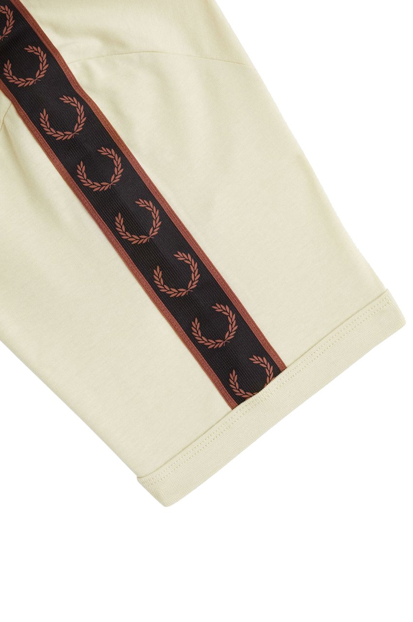 Fred Perry Fred Perry Contrast Tape Ringer  T-Shirt Beige