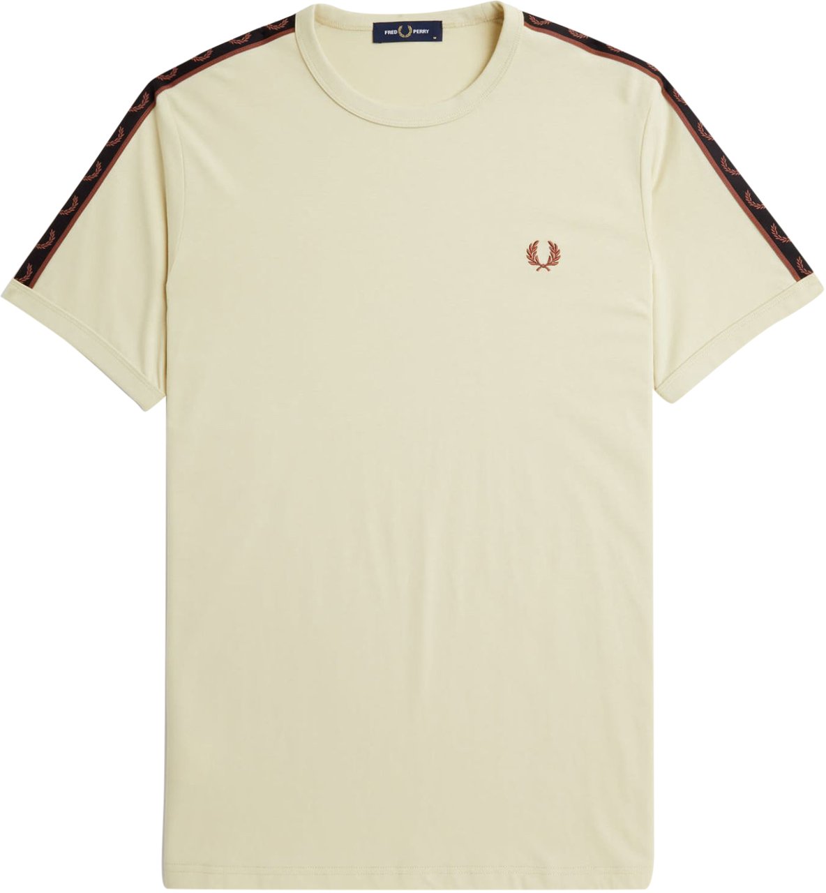 Fred Perry Fred Perry Contrast Tape Ringer  T-Shirt Beige