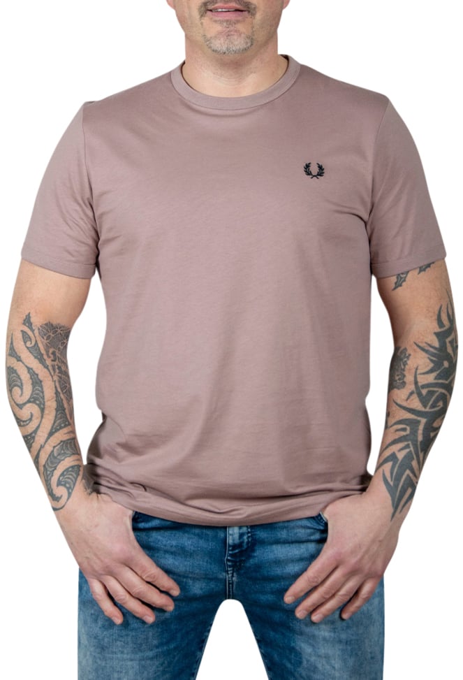 Fred Perry Fred Perry Ringer T-Shirt Roze