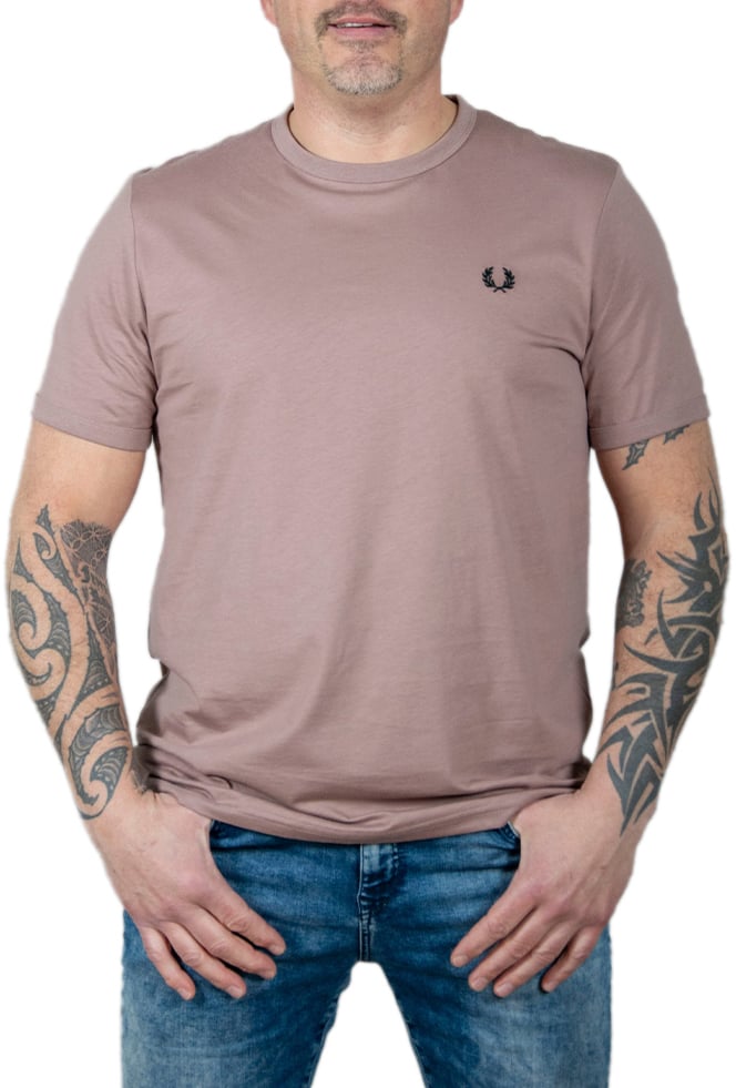 Fred Perry Fred Perry Ringer T-Shirt Roze