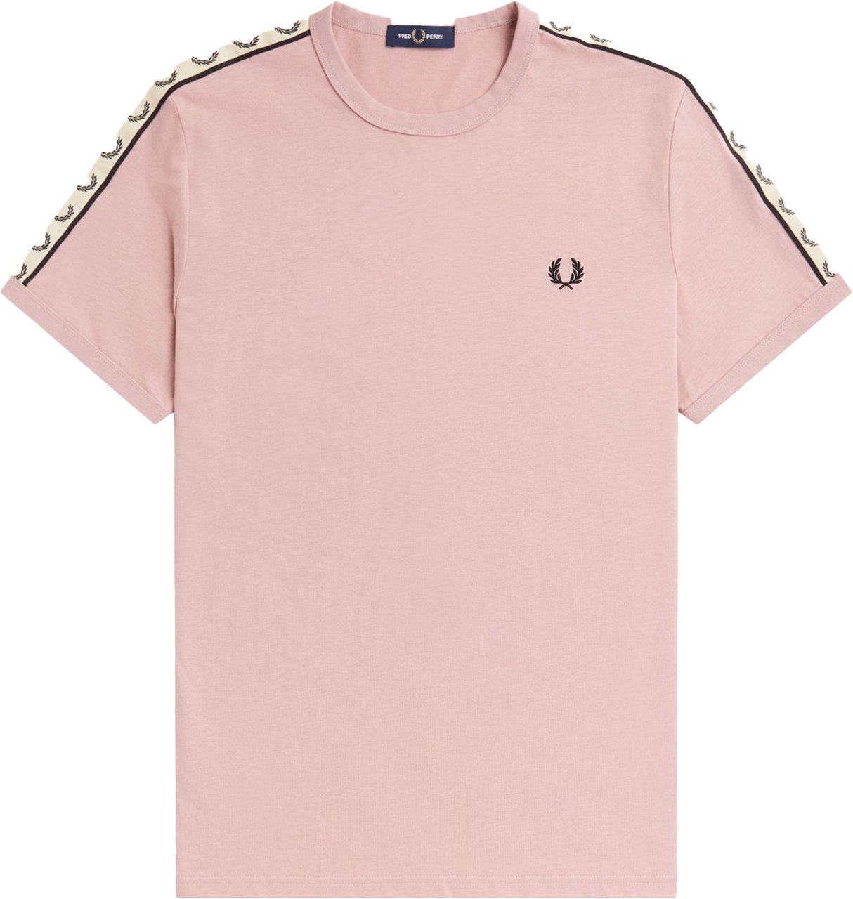 Fred Perry Fred Perry Contrast Tape Ringer T-Shirt Roze