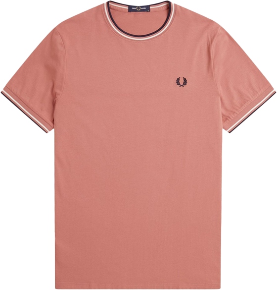 Fred Perry Fred Perry Twin Tipped T-Shirt Roze