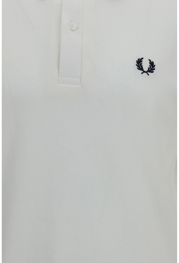 Fred Perry White Cotton Polo Shirt Wit