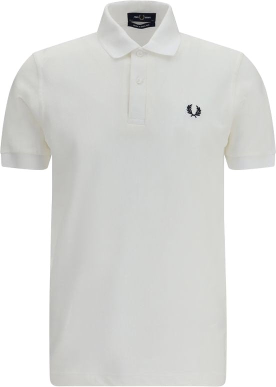 Fred Perry White Cotton Polo Shirt Wit