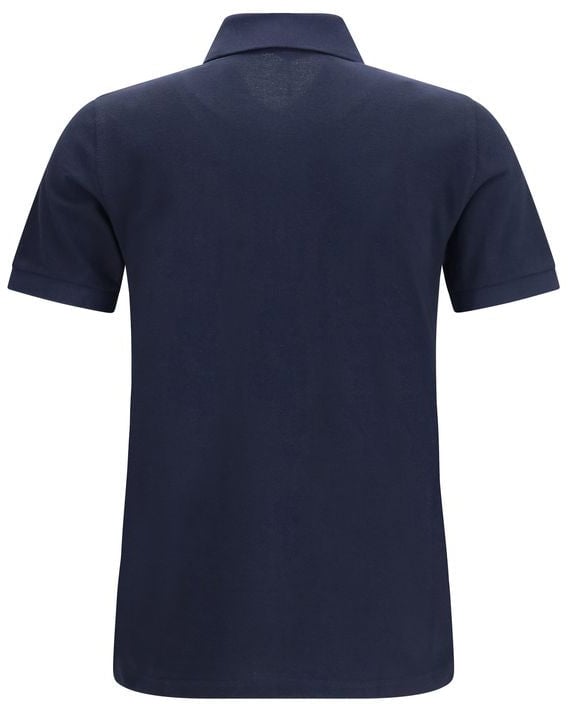Fred Perry Blue Cotton Polo Shirt Blauw