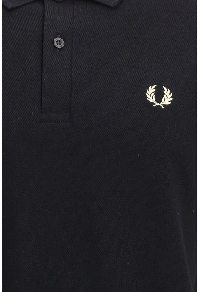 Fred Perry Black Cotton Polo Shirt Zwart