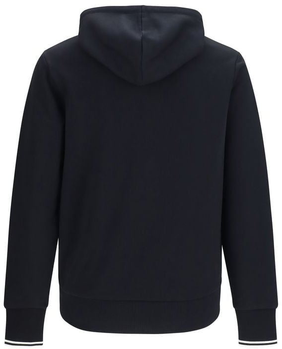 Fred Perry Black Cotton Sweatshirt Zwart