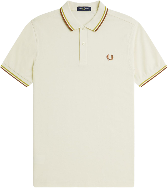 Fred Perry Fred Perry Twin Tipped FP Shirt Beige
