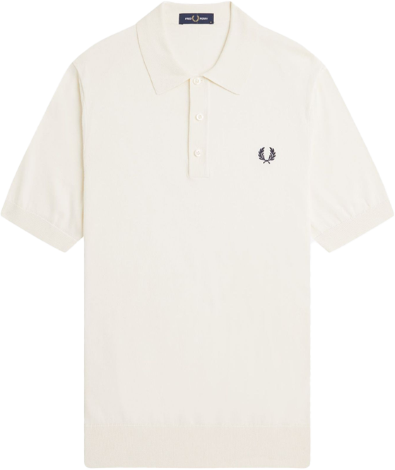 Fred Perry Fred Perry Cotton Knitted Shirt Beige