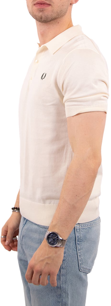 Fred Perry Fred Perry Cotton Knitted Shirt Beige
