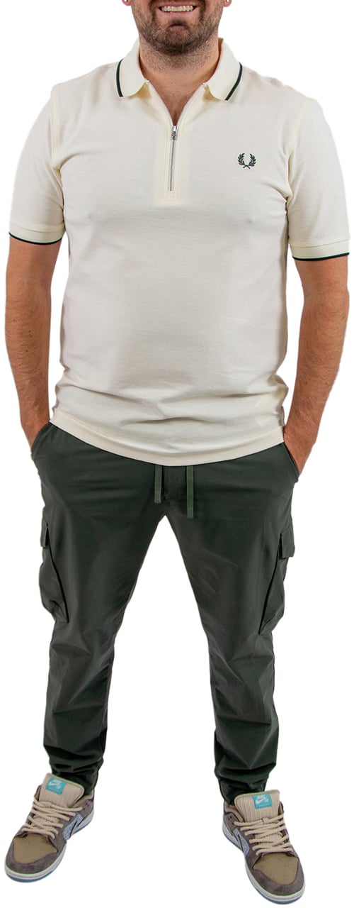 Fred Perry Fred Perry Crepe Pique Polo Shirt Beige