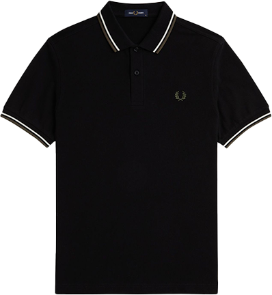 Fred Perry Fred Perry Twin Tipped Fred Perry Shirt Zwart