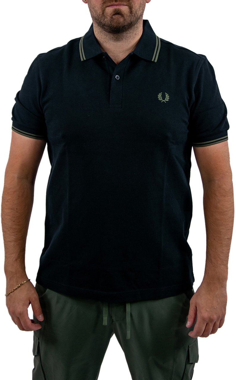 Fred Perry Fred Perry Twin Tipped Fred Perry Shirt Zwart