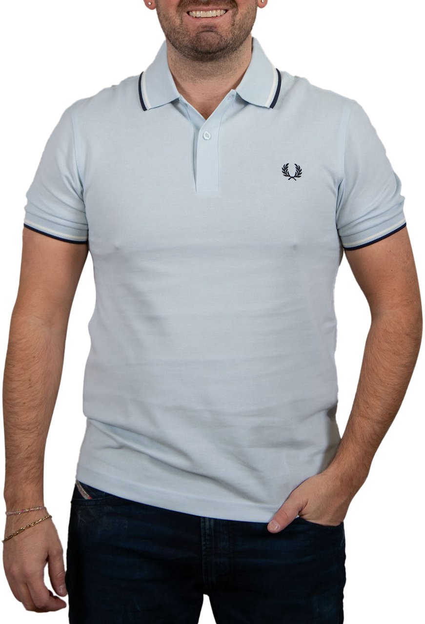 Fred Perry Fred Perry Twin Tipped Fred Perry Shirt Grijs