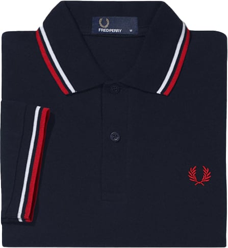 Fred Perry Fred Perry Twin Tipped Polo Shirt Blauw