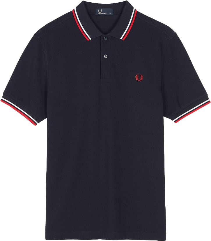 Fred Perry Fred Perry Twin Tipped Polo Shirt Blauw