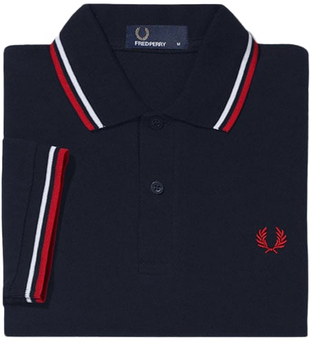 Fred Perry Fred Perry Twin Tipped Fred Perry Shirt Blauw