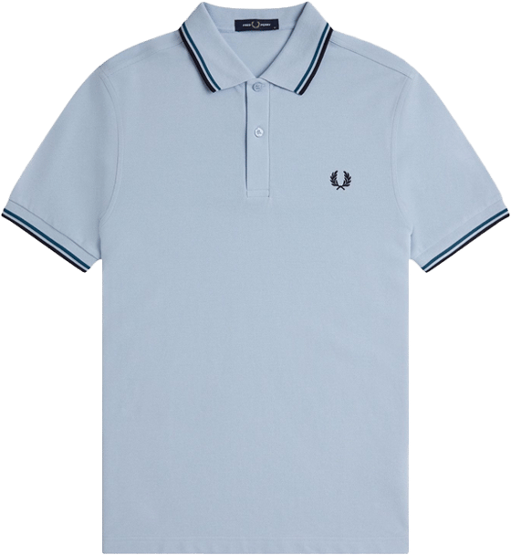 Fred Perry Fred Perry Twin Tipped Fred Perry Shirt Blauw