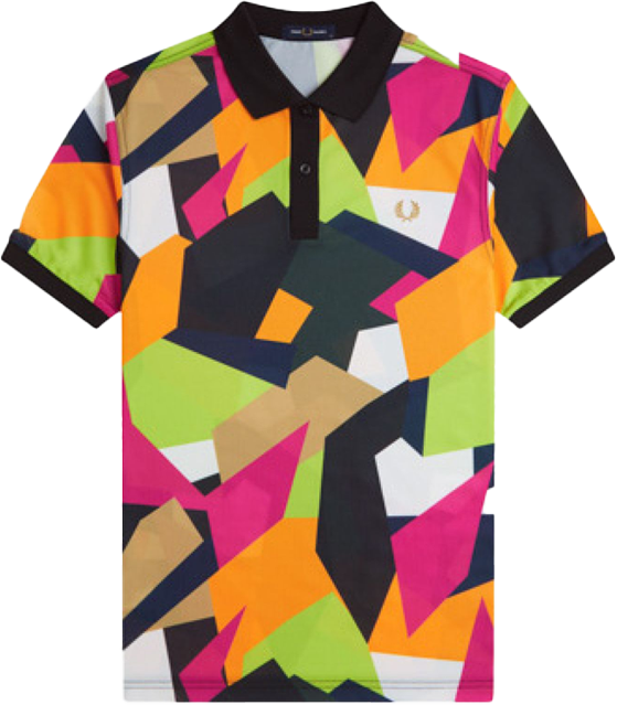 Fred Perry Fred Perry On Court Printed FP Shirt Blauw