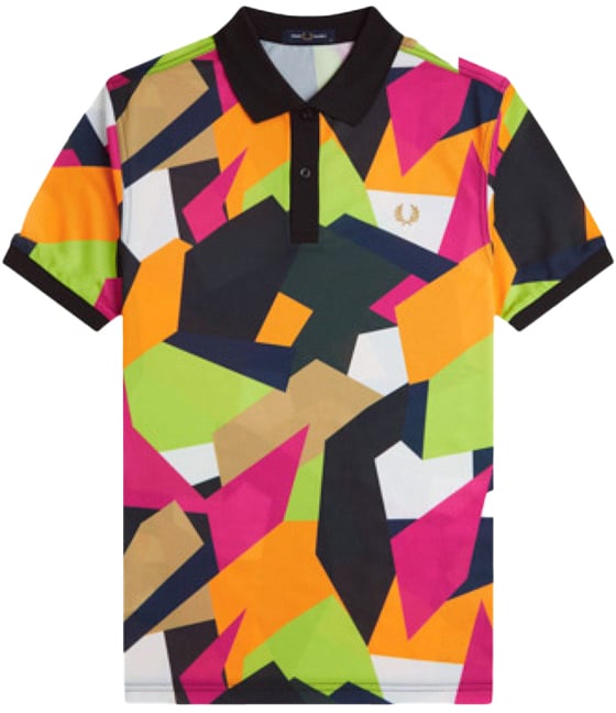 Fred Perry Fred Perry On Court Printed FP Shirt Blauw